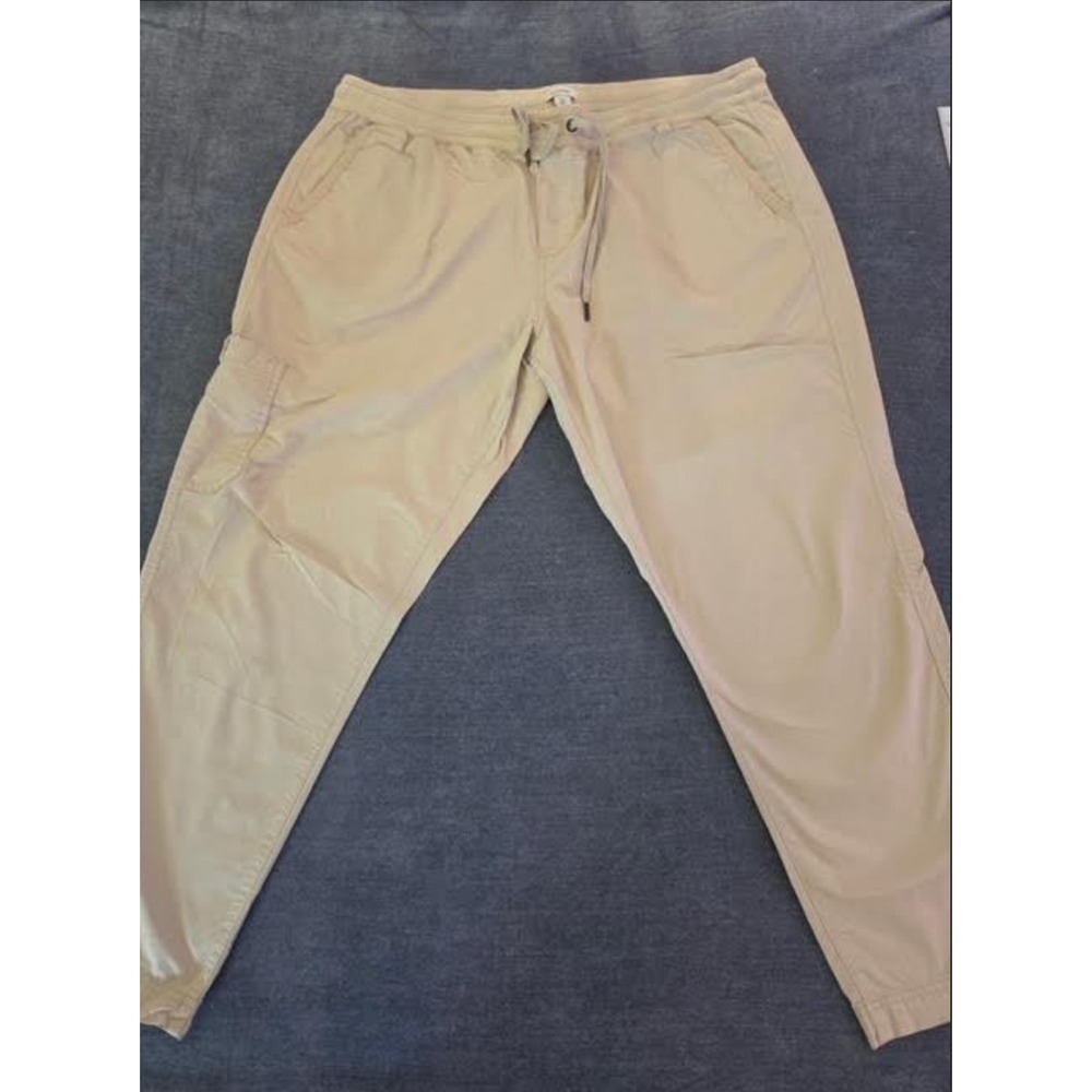 LL Bean Vista Camp Pants XL Pet Khaki Tan Cargo Joggers 505583
